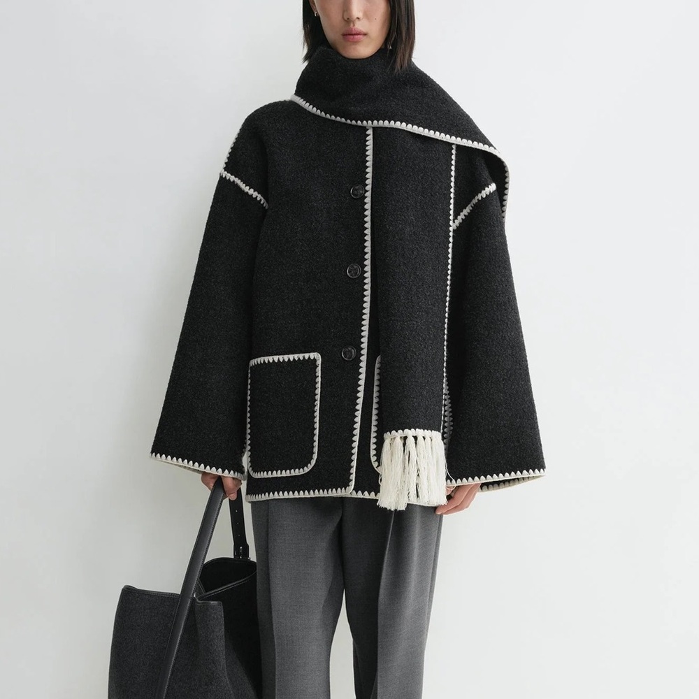 Toteme Scarf Coat - Picture 2 of 5